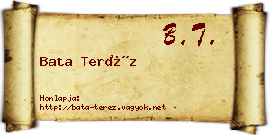 Bata Teréz névjegykártya